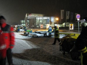 Die Zelte werden abgebaut und der Platz geräumt. 